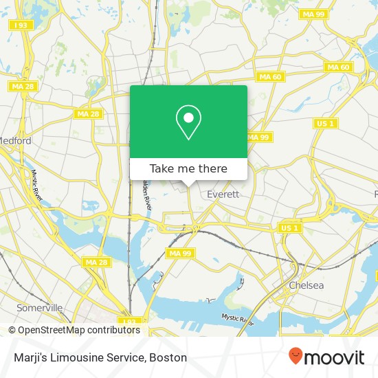 Marji's Limousine Service map