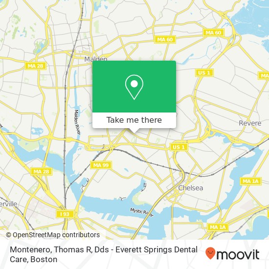 Montenero, Thomas R, Dds - Everett Springs Dental Care map