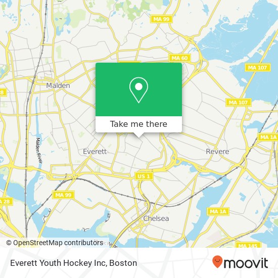 Everett Youth Hockey Inc map