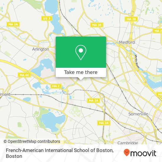 Mapa de French-American International School of Boston