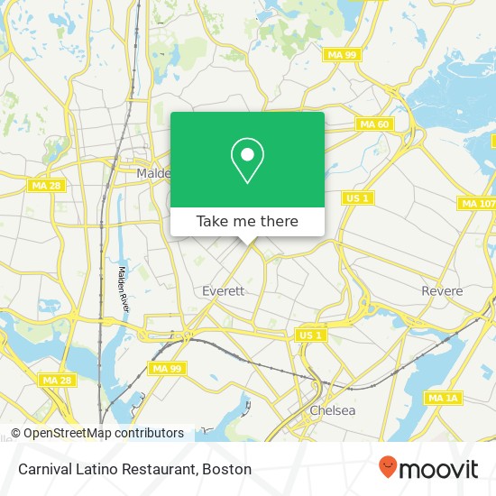 Mapa de Carnival Latino Restaurant