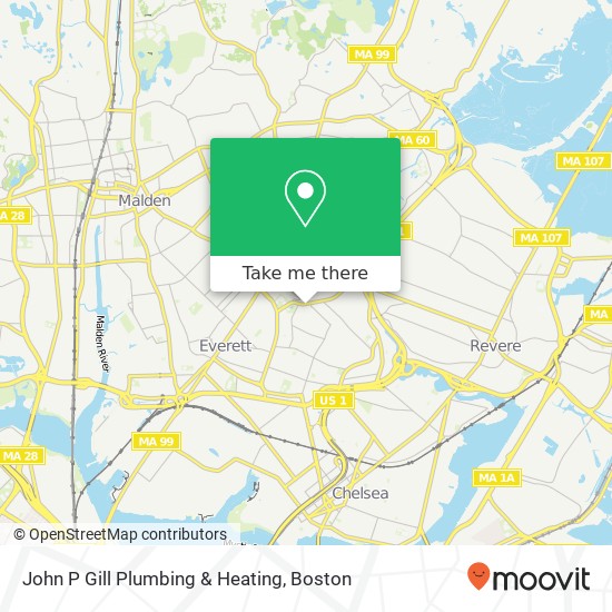 John P Gill Plumbing & Heating map