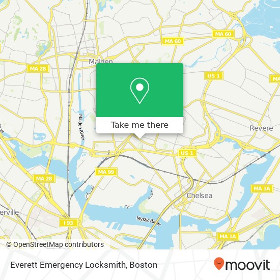 Everett Emergency Locksmith map