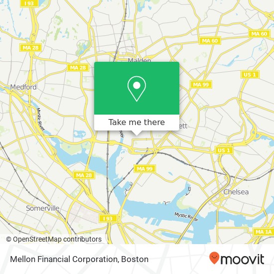 Mapa de Mellon Financial Corporation