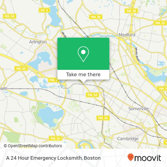 Mapa de A 24 Hour Emergency Locksmith