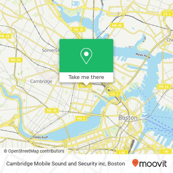 Mapa de Cambridge Mobile Sound and Security inc