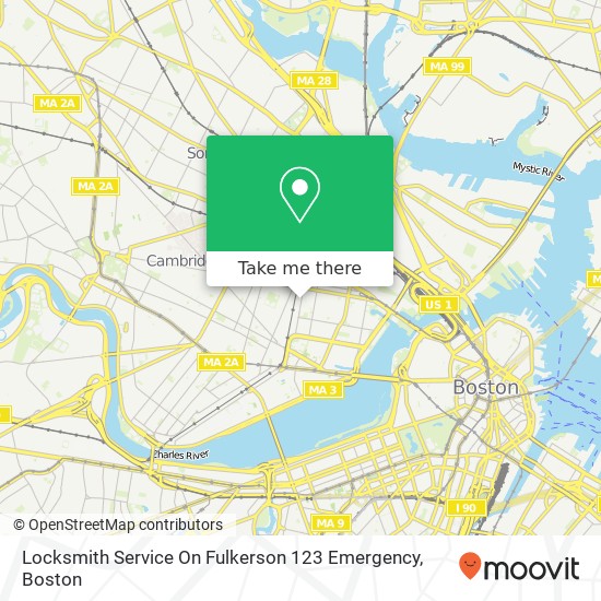 Locksmith Service On Fulkerson 123 Emergency map