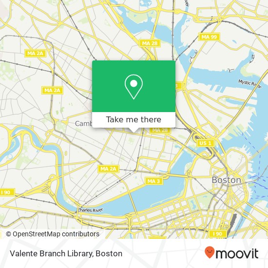 Valente Branch Library map