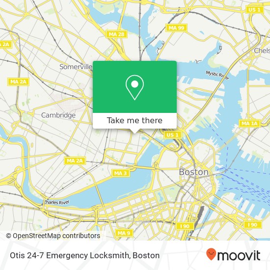 Mapa de Otis 24-7 Emergency Locksmith