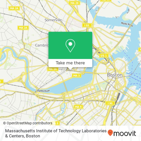 Mapa de Massachusetts Institute of Technology Laboratories & Centers