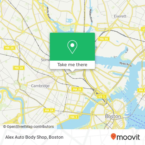 Alex Auto Body Shop map