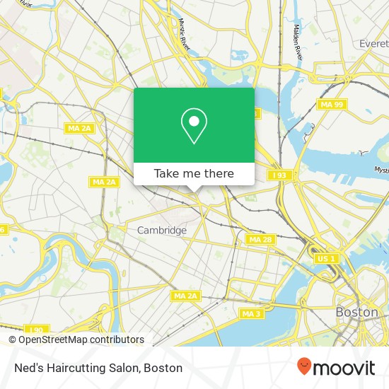 Ned's Haircutting Salon map