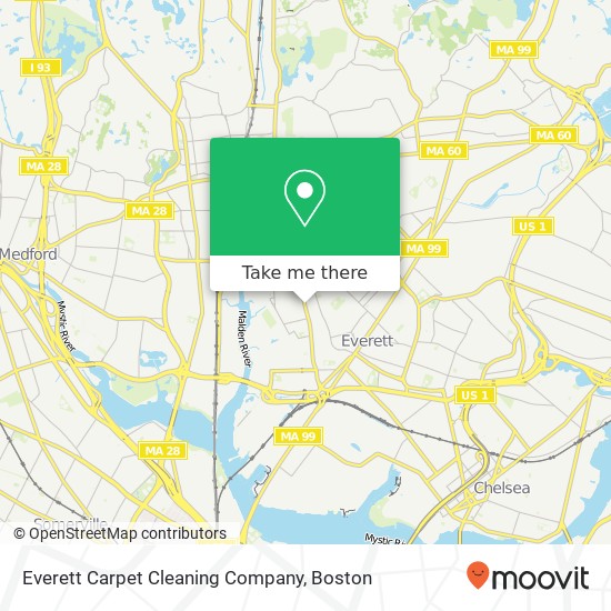 Everett Carpet Cleaning Company map