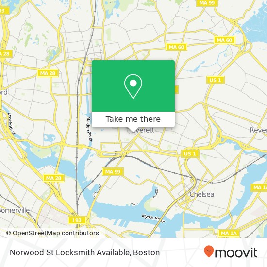 Mapa de Norwood St Locksmith Available