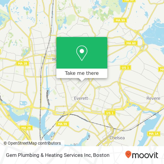 Mapa de Gem Plumbing & Heating Services Inc