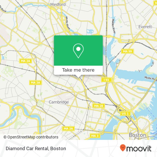 Diamond Car Rental map