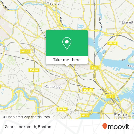 Mapa de Zebra Locksmith