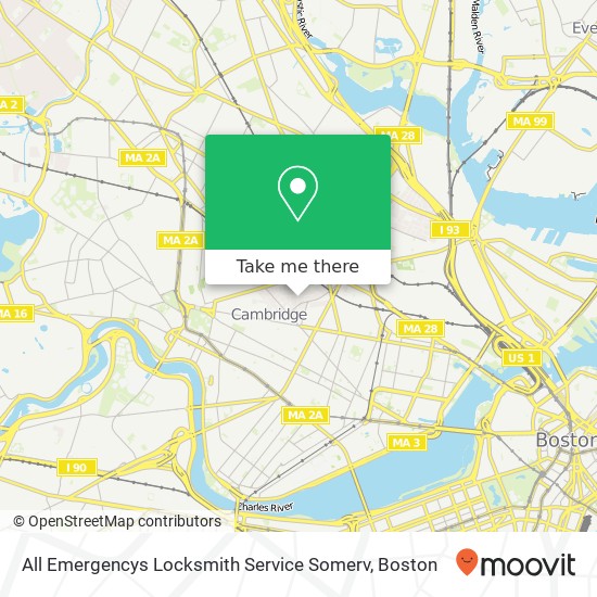 Mapa de All Emergencys Locksmith Service Somerv