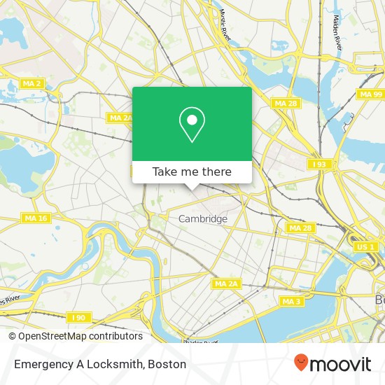 Emergency A Locksmith map