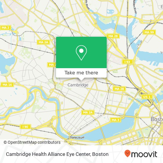 Mapa de Cambridge Health Alliance Eye Center