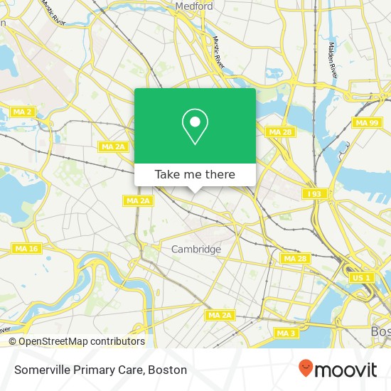 Somerville Primary Care map