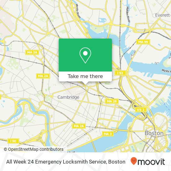 Mapa de All Week 24 Emergency Locksmith Service