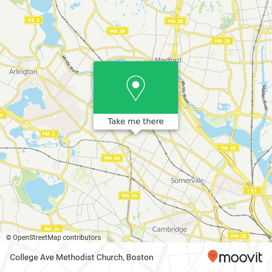 Mapa de College Ave Methodist Church