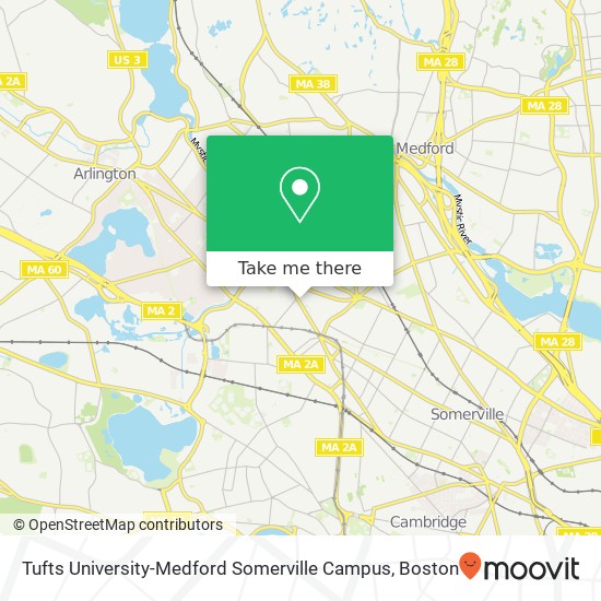 Tufts University-Medford Somerville Campus map