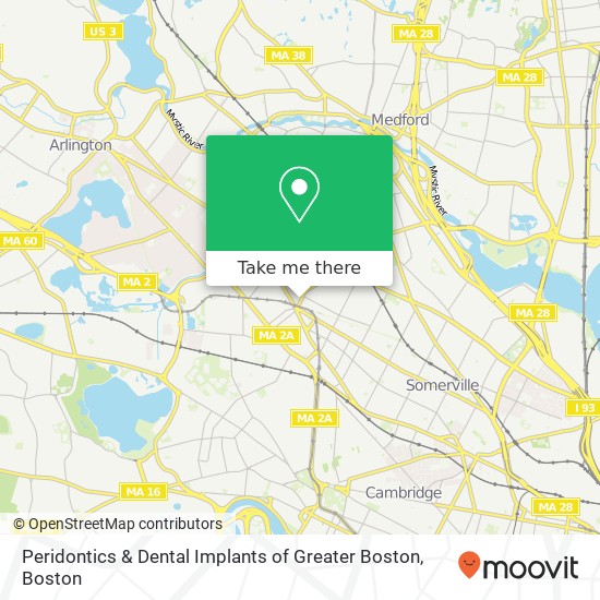 Mapa de Peridontics & Dental Implants of Greater Boston