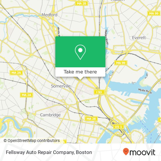 Fellsway Auto Repair Company map