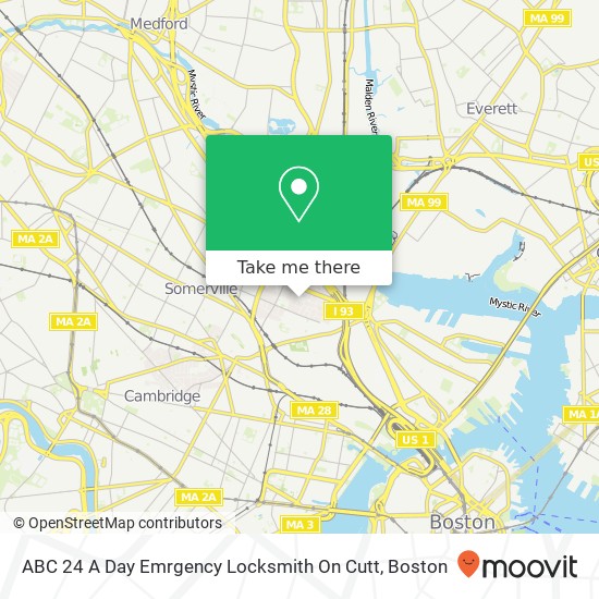 Mapa de ABC 24 A Day Emrgency Locksmith On Cutt