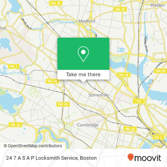 24 7 A S A P Locksmith Service map