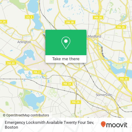 Mapa de Emergency Locksmith Available Twenty Four Sev