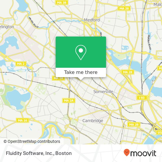 Mapa de Fluidity Software, Inc.