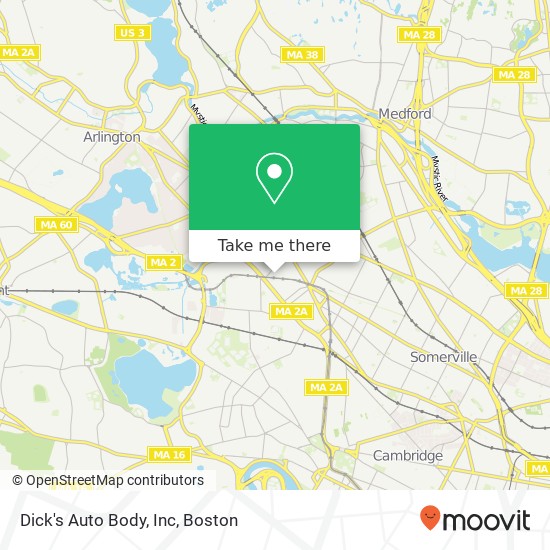 Dick's Auto Body, Inc map