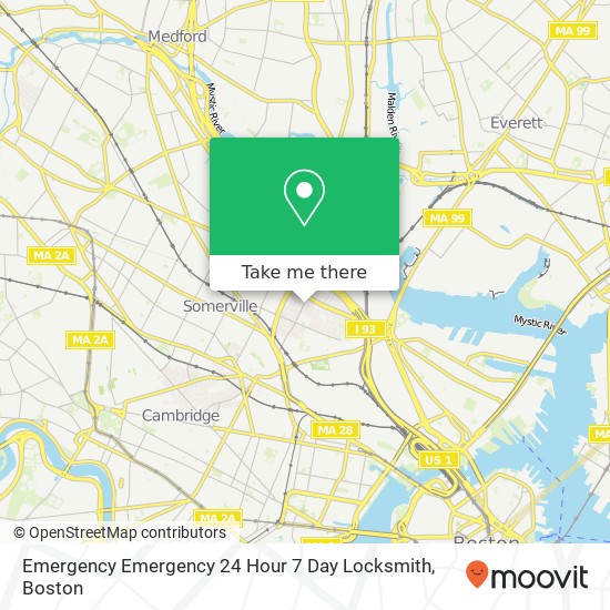 Emergency Emergency 24 Hour 7 Day Locksmith map