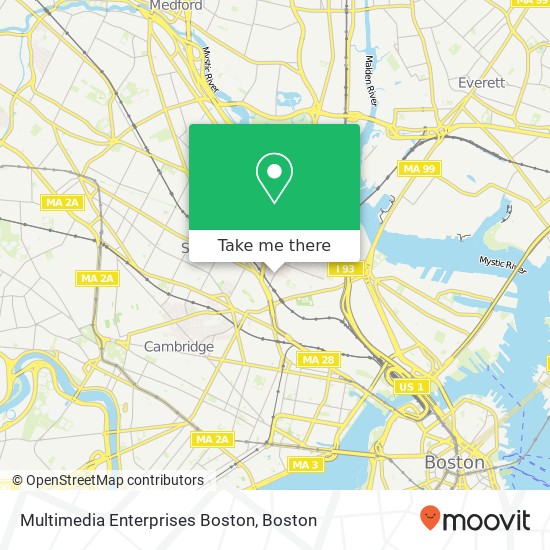 Mapa de Multimedia Enterprises Boston