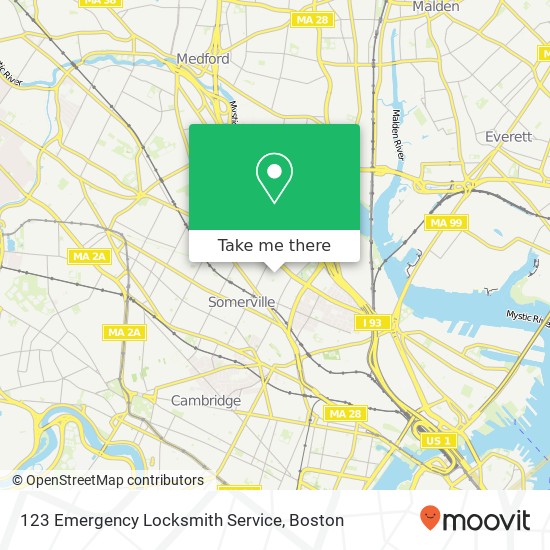 Mapa de 123 Emergency Locksmith Service