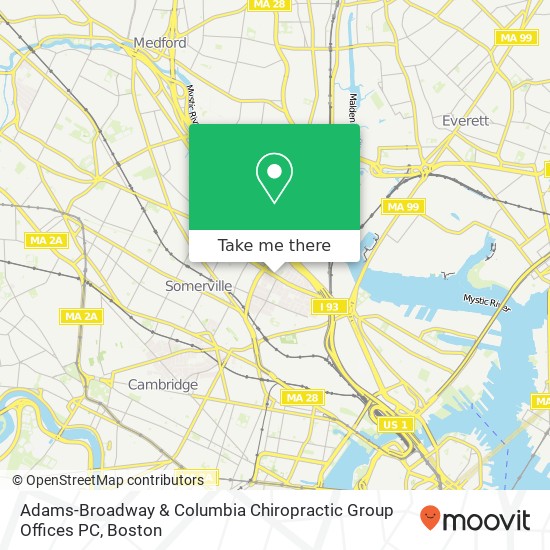 Mapa de Adams-Broadway & Columbia Chiropractic Group Offices PC