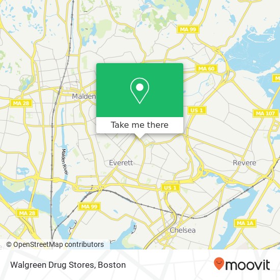 Mapa de Walgreen Drug Stores