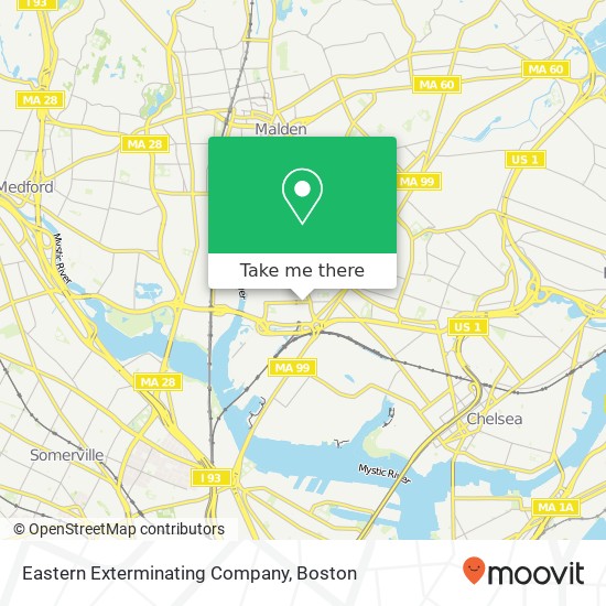 Eastern Exterminating Company map