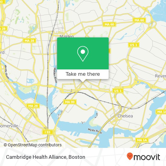 Cambridge Health Alliance map