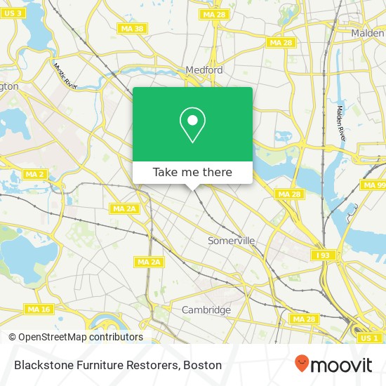 Blackstone Furniture Restorers map