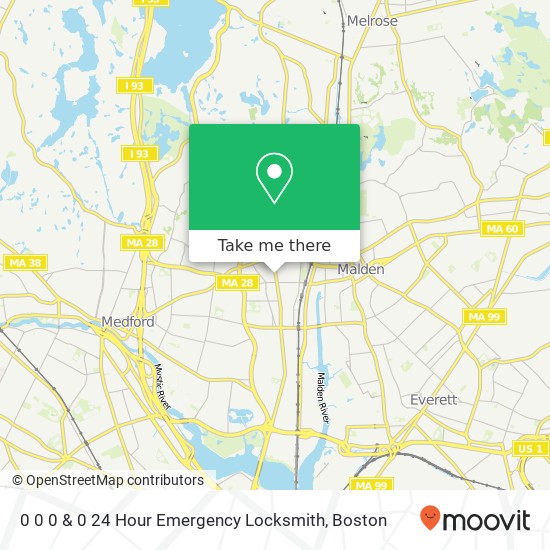 Mapa de 0 0 0 & 0 24 Hour Emergency Locksmith