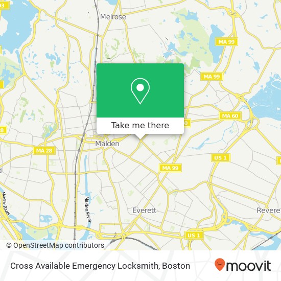 Cross Available Emergency Locksmith map