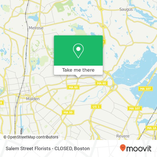 Salem Street Florists - CLOSED map