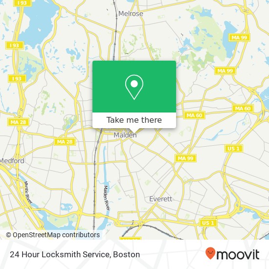 Mapa de 24 Hour Locksmith Service