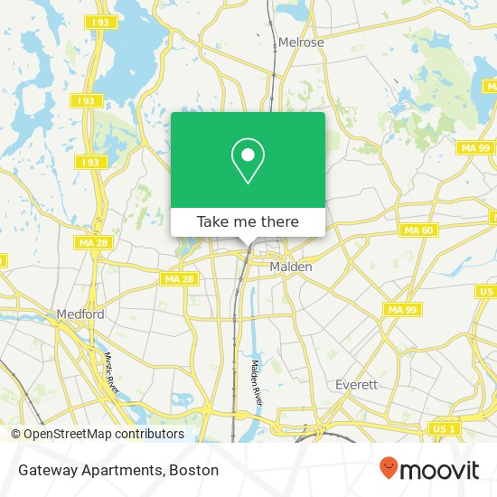 Mapa de Gateway Apartments