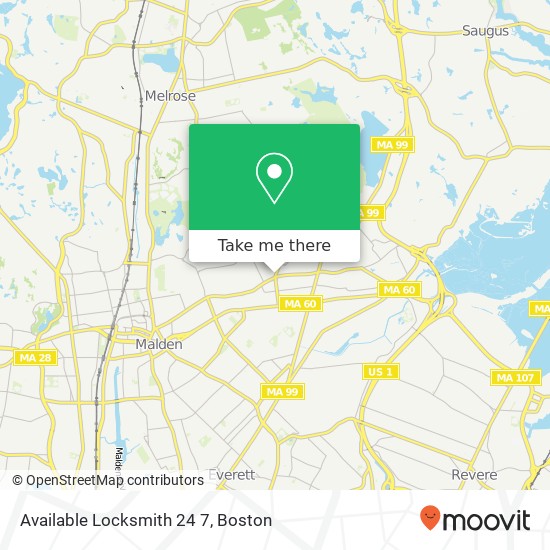 Available Locksmith 24 7 map