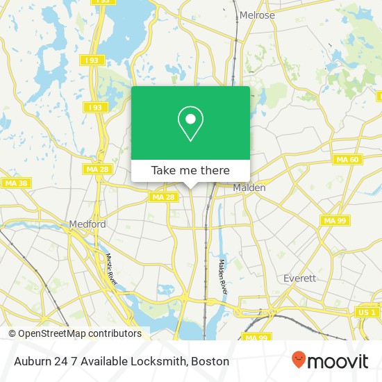 Auburn 24 7 Available Locksmith map